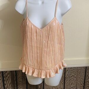 Anthropologie Blush Sequin Camisole